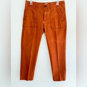 GAP Girlfriend Khaki Pants Orange Rust Stretch Casual Women Size 6